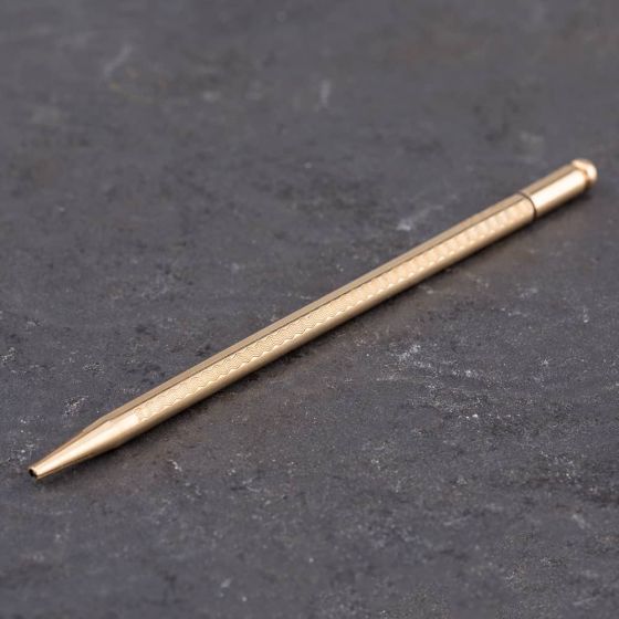Second Hand Vintage Yellow Gold Engine Turn Engraved Retractable Pencil 41271030