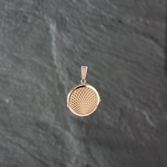 Second Hand Rolled Gold Round Engraved Locket Loose Pendant 41271040