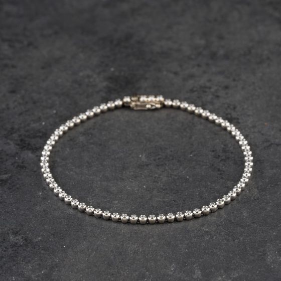Second Hand 18ct White Gold 1.00ct Diamond 7.5 Inch Bracelet 41281615