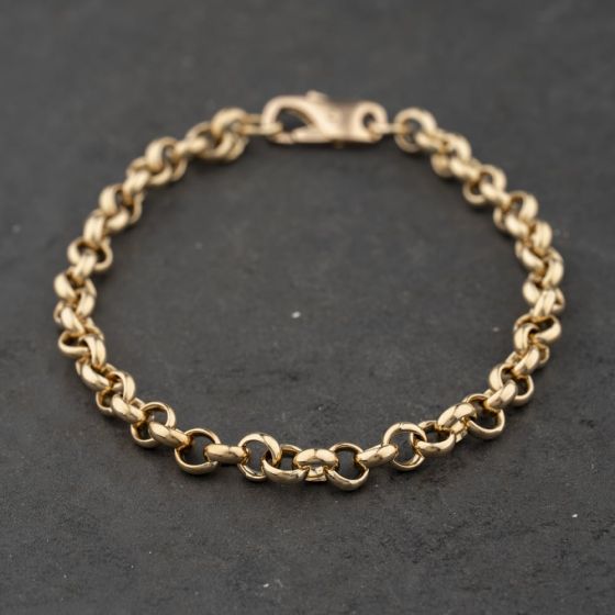 Second Hand 9ct Yellow Gold 8 Inch Belcher Chain Bracelet 41281745