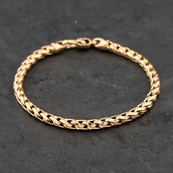 Second Hand 9ct Yellow Gold 7.5 Inch Spiga Chain Bracelet 41281759