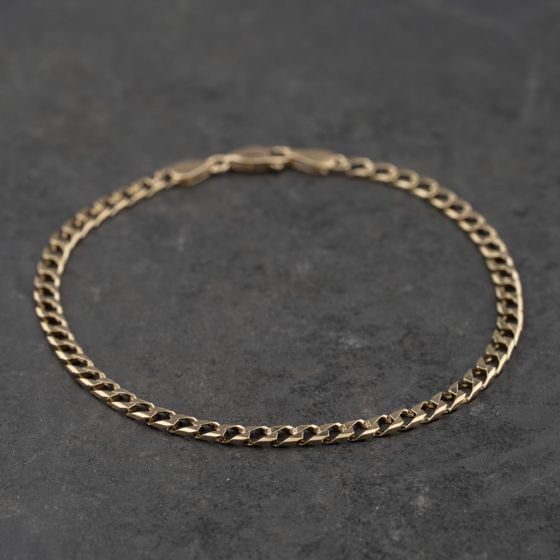 Second Hand 9ct Yellow Gold 9 Inch Curb Chain Bracelet 41281839