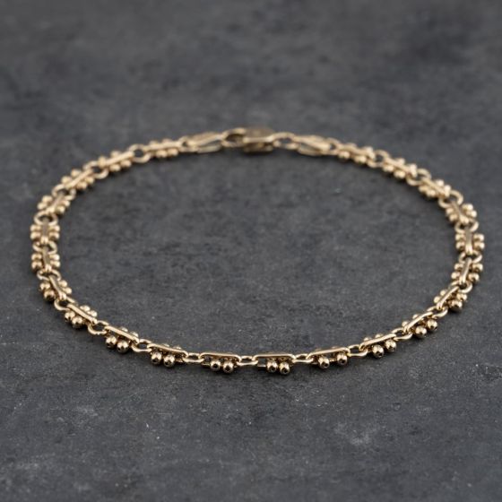 Second Hand 9ct Yellow Gold 8 Inch Fancy Chain Bracelet 41281864