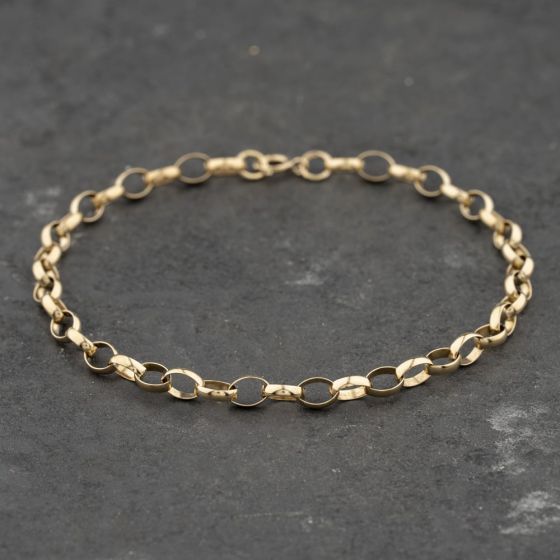 Second Hand 9ct Yellow Gold 8 Inch Belcher Chain Bracelet 41281921