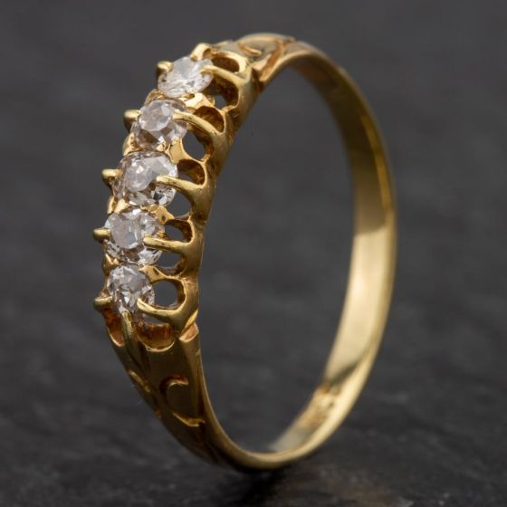 Second Hand Old Cut Five Stone Diamond Ring 4133911