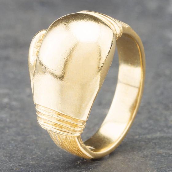 Second Hand 9ct Yellow Gold Boxing Glove Signet Ring 41341310