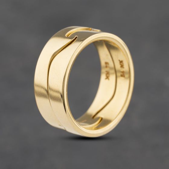 Second Hand 18ct Yellow Gold Georg Jensen 2 Piece Fusion Band Ring 41341921