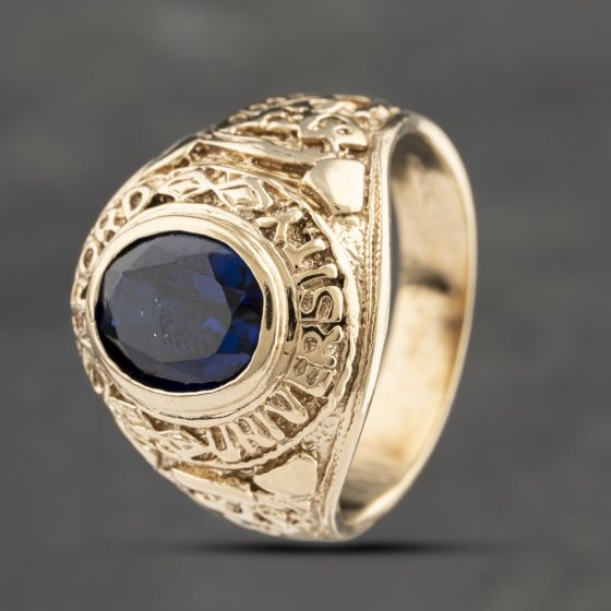Second Hand 9ct Yellow Gold College Signet Ring 41342066