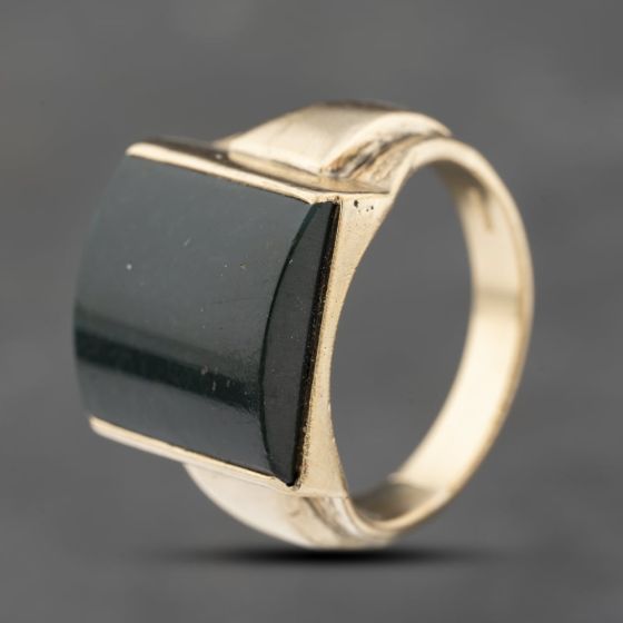Second Hand 9ct Yellow Gold Bloodstone Signet Ring 41342073
