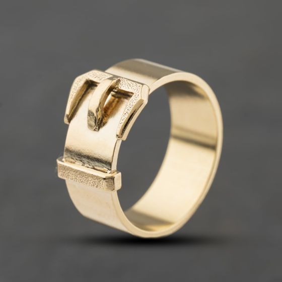 Second Hand 9ct Yellow Gold Buckle Ring 41342485