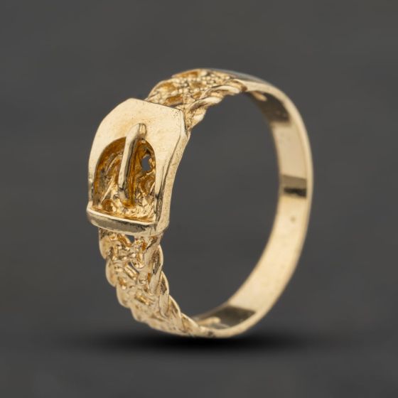 Second Hand 9ct Yellow Gold Buckle Ring 41342576