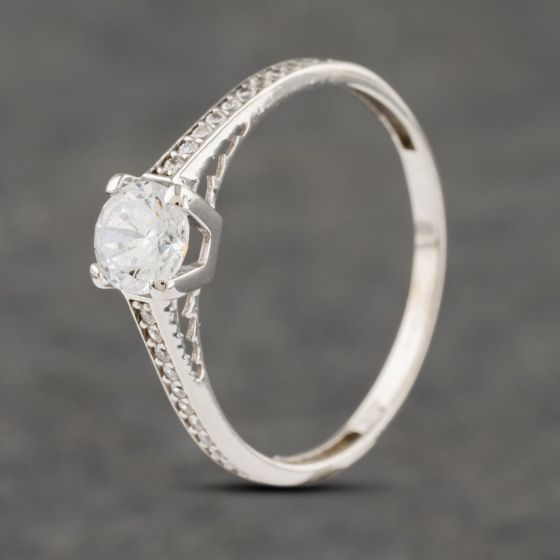 Second Hand Platinum 0.10ct Brilliant Cut Diamond Half Eternity Ring 41383061