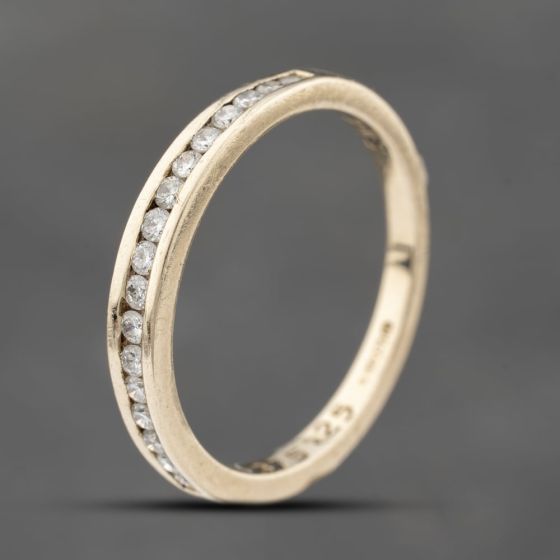 Second Hand 9ct Yellow Gold 0.25ct Brilliant Cut Diamond Half Eternity Ring 41383838
