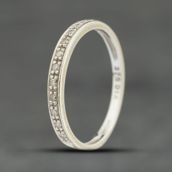 Second Hand 9ct White Gold Diamond Half Eternity Ring 41383940