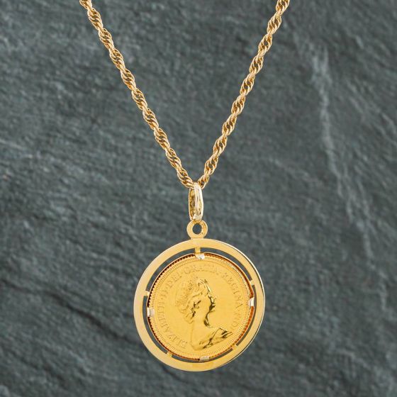 Second Hand 9ct Yellow Gold 1981 Elizabeth Full Sovereign Coin Keeper ...