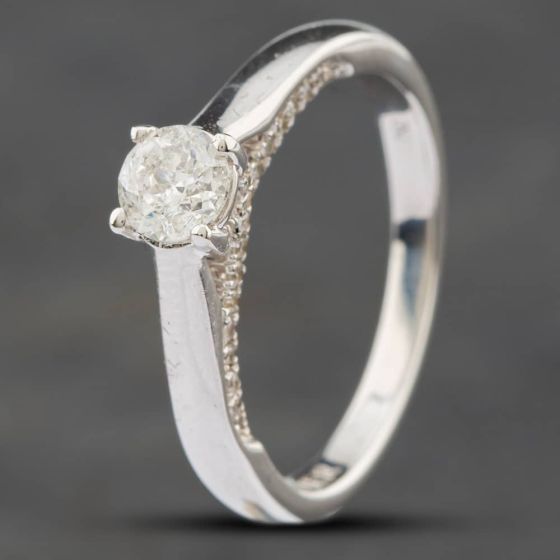Second Hand 18ct Yellow Gold Certificated 0.39ct Brilliant Cut Forever Diamond Solitaire Ring 41481079
