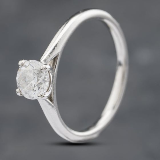 Second Hand Platinum 0.50ct Brilliant Cut Diamond Solitaire Ring 41481703