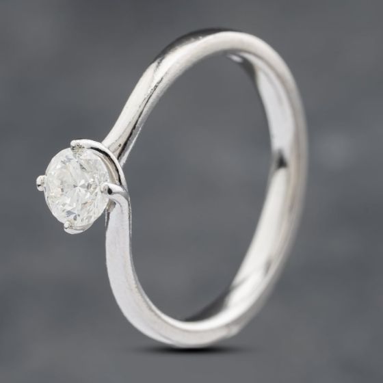 Second Hand Platinum 0.40ct Brilliant Cut Diamond Solitaire Ring 41481705