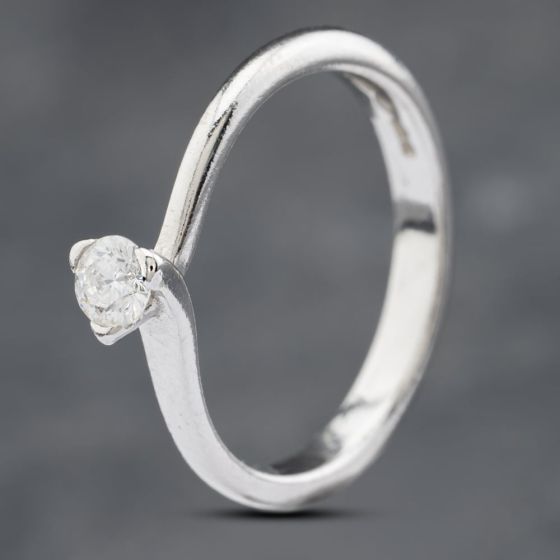 Second Hand Platinum 0.20ct Brilliant Cut Diamond Solitaire Ring 41481706
