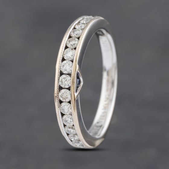 Second Hand 18ct White Gold 0.45ct Brilliant Cut Diamond Vera Wang Love Channel Set Half Eternity Ring 41481829