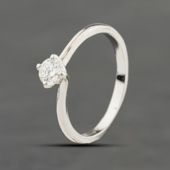 Second Hand Platinum 0.25ct Brilliant Cut Diamond Solitaire Ring 41482034