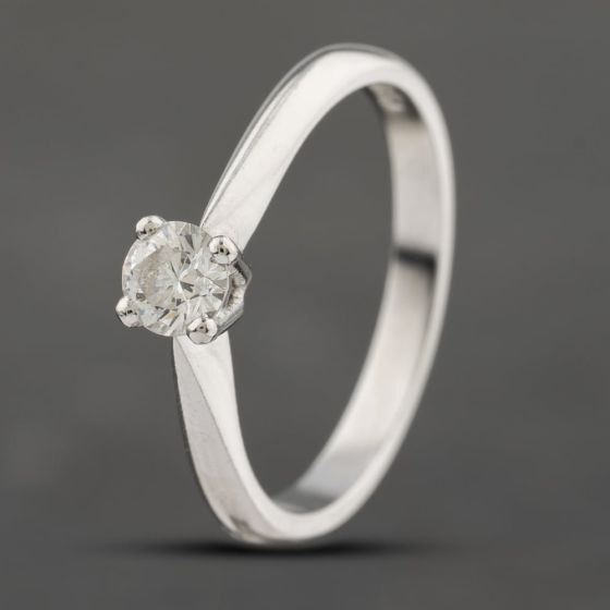 Second Hand Platinum 0.30ct Brilliant Cut Diamond Solitaire Ring 41482086