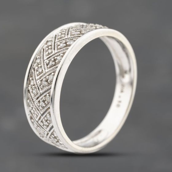 Second Hand 14ct White Gold 0.18ct Diamond Set Dress Ring 41482143