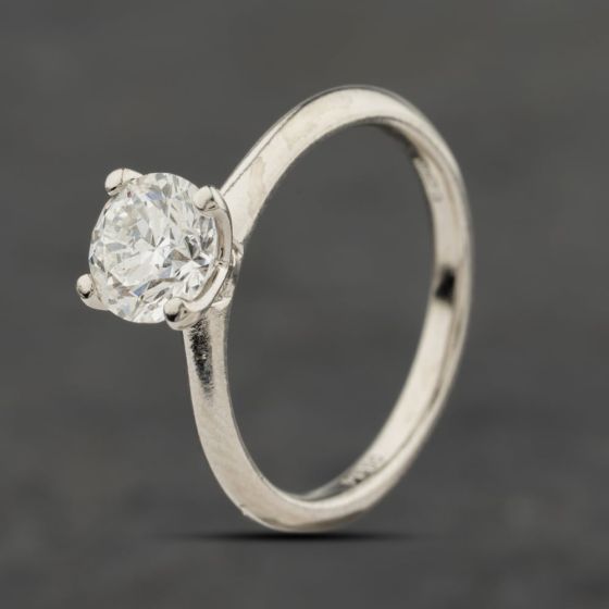 Second Hand Platinum Certificated 1.20ct Brilliant Cut Diamond Four Claw Solitaire Ring 41482555