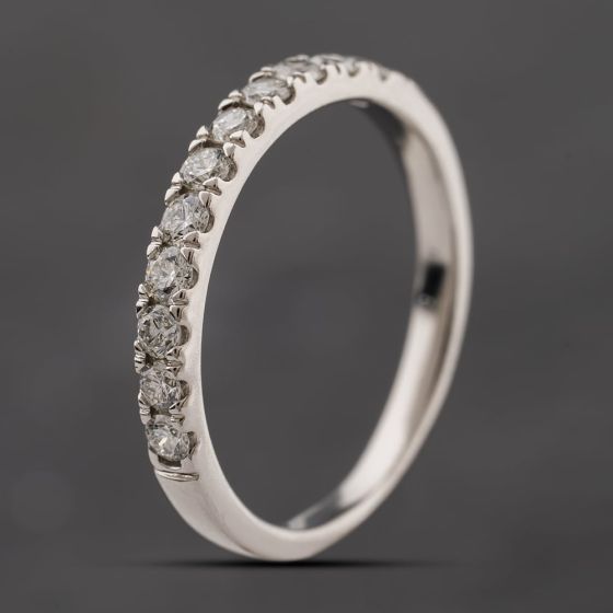 Second Hand Platinum 0.35ct Brilliant Cut Diamond Half Eternity Ring 41482706
