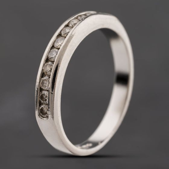 Second Hand Platinum 0.25ct Brilliant Cut Diamond Half Eternity Ring 41482711