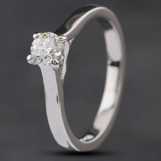 Second Hand Platinum 0.30ct Brilliant Cut Diamond Solitaire Ring 4148370