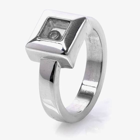 Second Hand 18ct White Gold 0.02ct Diamond Solitaire Ring 4148502