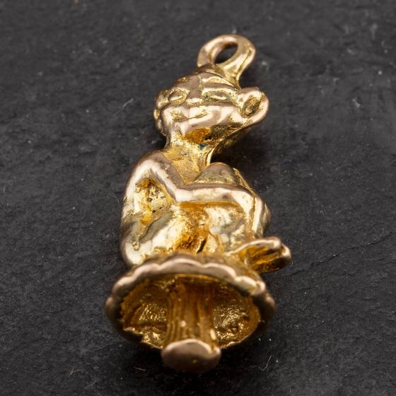 Second Hand 9ct Yellow Gold Pixie On A Toad Stool Charm 4152326