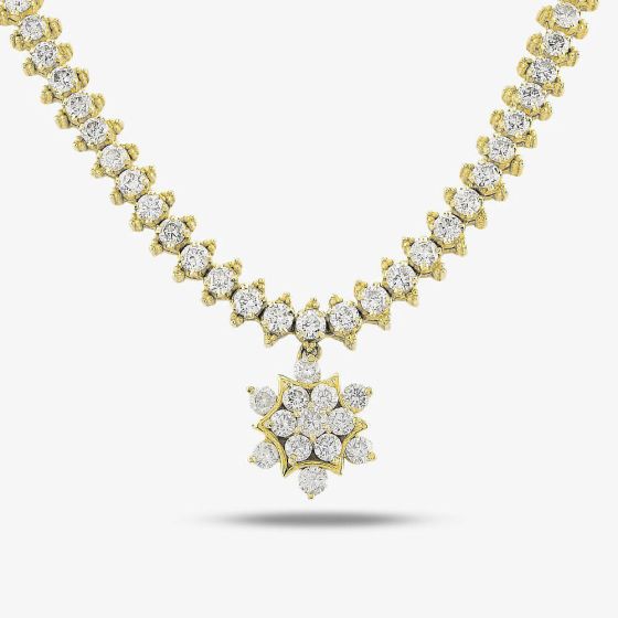 Second Hand 14ct Yellow Gold 8.00ct Diamond Necklet 4166253