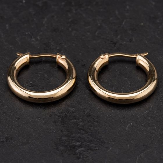 Second Hand 9ct Yellow Gold Hoop Earrings 4183819