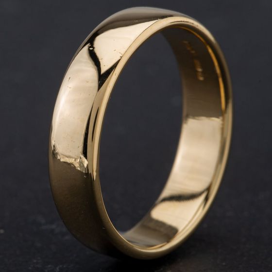 Second Hand 18ct Yellow Gold Polished Flat Plain Wedding Ring 4187080
