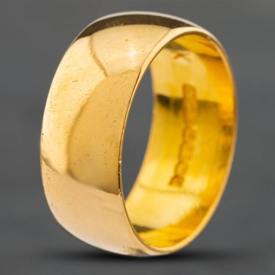 Second Hand 22ct Yellow Gold D Shape 8mm Plain Wedding Ring 41871074