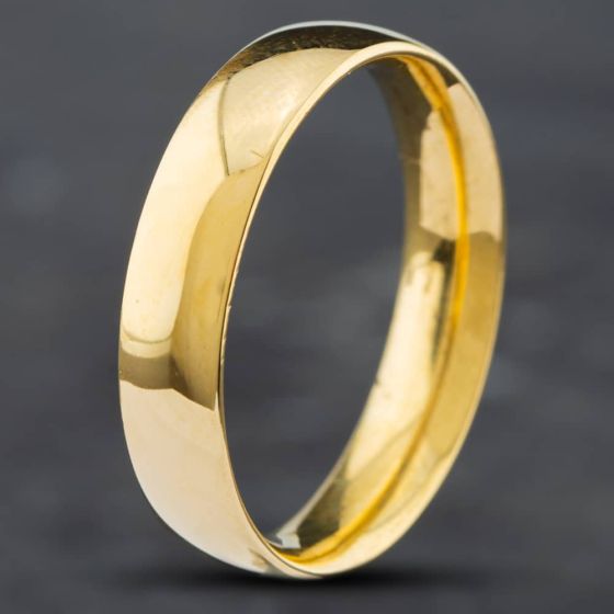 Second Hand 9ct Yellow Gold 5mm Plain Wedding Ring 41871112