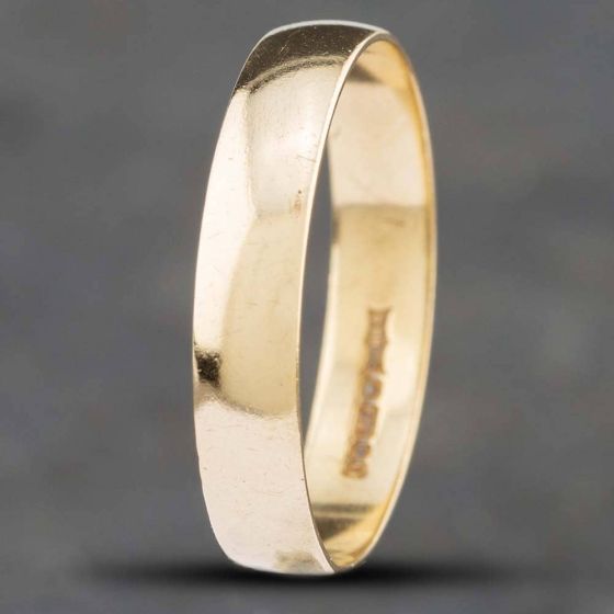 Second Hand 9ct Yellow Gold 4mm Plain Wedding Ring 41871205