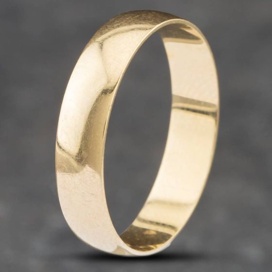 Second Hand 9ct Yellow Gold 4mm Plain Wedding Ring 41871220