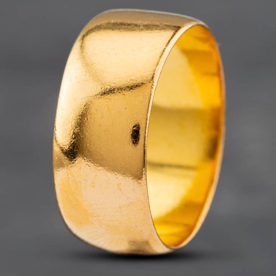 Second Hand Vintage 22ct Yellow Gold 8mm Plain Wedding Ring 41871247