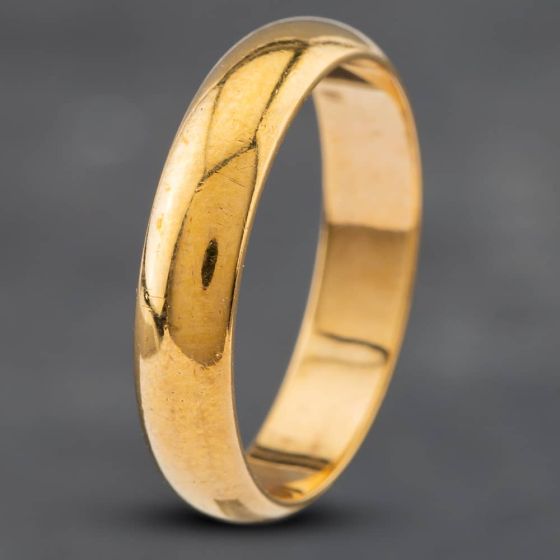Second Hand 9ct Yellow Gold 4mm Plain Wedding Ring 41871267