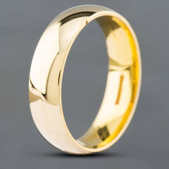 Second Hand 18ct Yellow Gold Court Shape 5mm Plain Wedding Ring 41871294