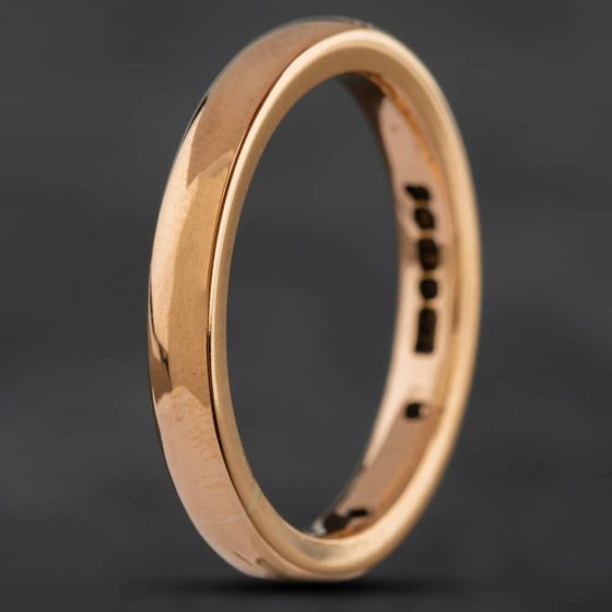 Second Hand Vintage 22ct Yellow Gold Court Shape 3mm Plain Wedding Ring 4187697