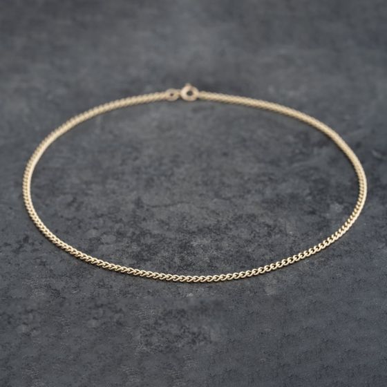 Second Hand 9ct Yellow Gold 12 Inch Curb Anklet 43031002