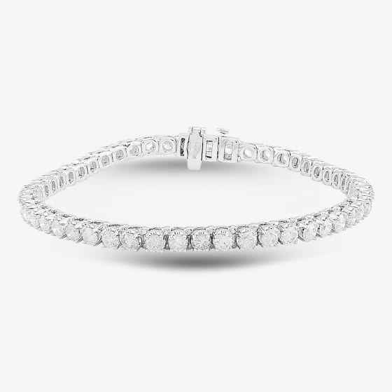 Second Hand 14ct White Gold 5.00ct Brilliant Cut Diamond Tennis Bracelet 4307126