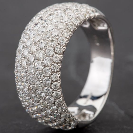 Second Hand 18ct White Gold 2.00ct Pave Diamond Ring 4312023