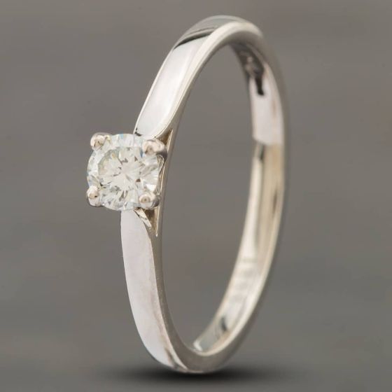 Second Hand Platinum Brilliant Cut Diamond Solitaire Ring 43121176