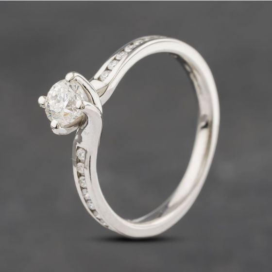 Second Hand Platinum 0.50ct Brilliant Cut Diamond Solitaire Ring 43121219