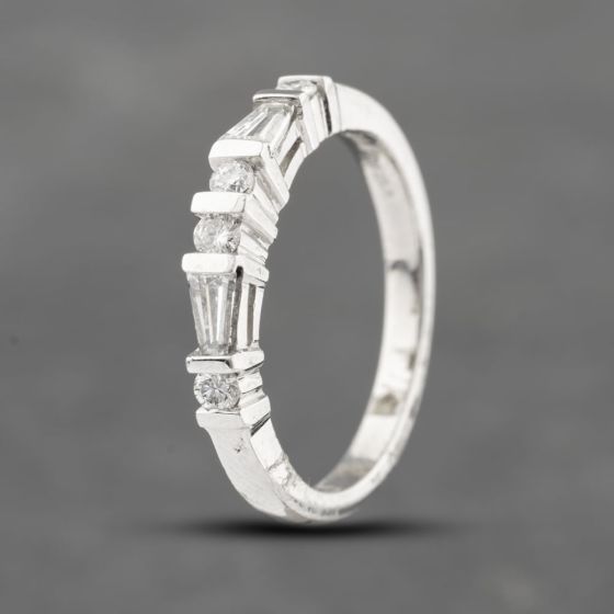 Second Hand Platinum 0.46ct Diamond Half Eternity Ring 43121231